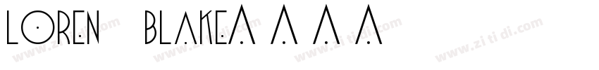 loren blake字体转换